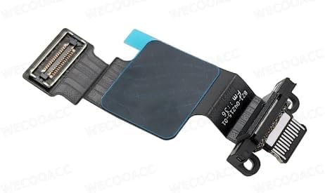 A close-up of a Cirrus-link MacBook A2941 Type-C USB Port Replacement flex cable, featuring connectors at both ends for internal device connections.