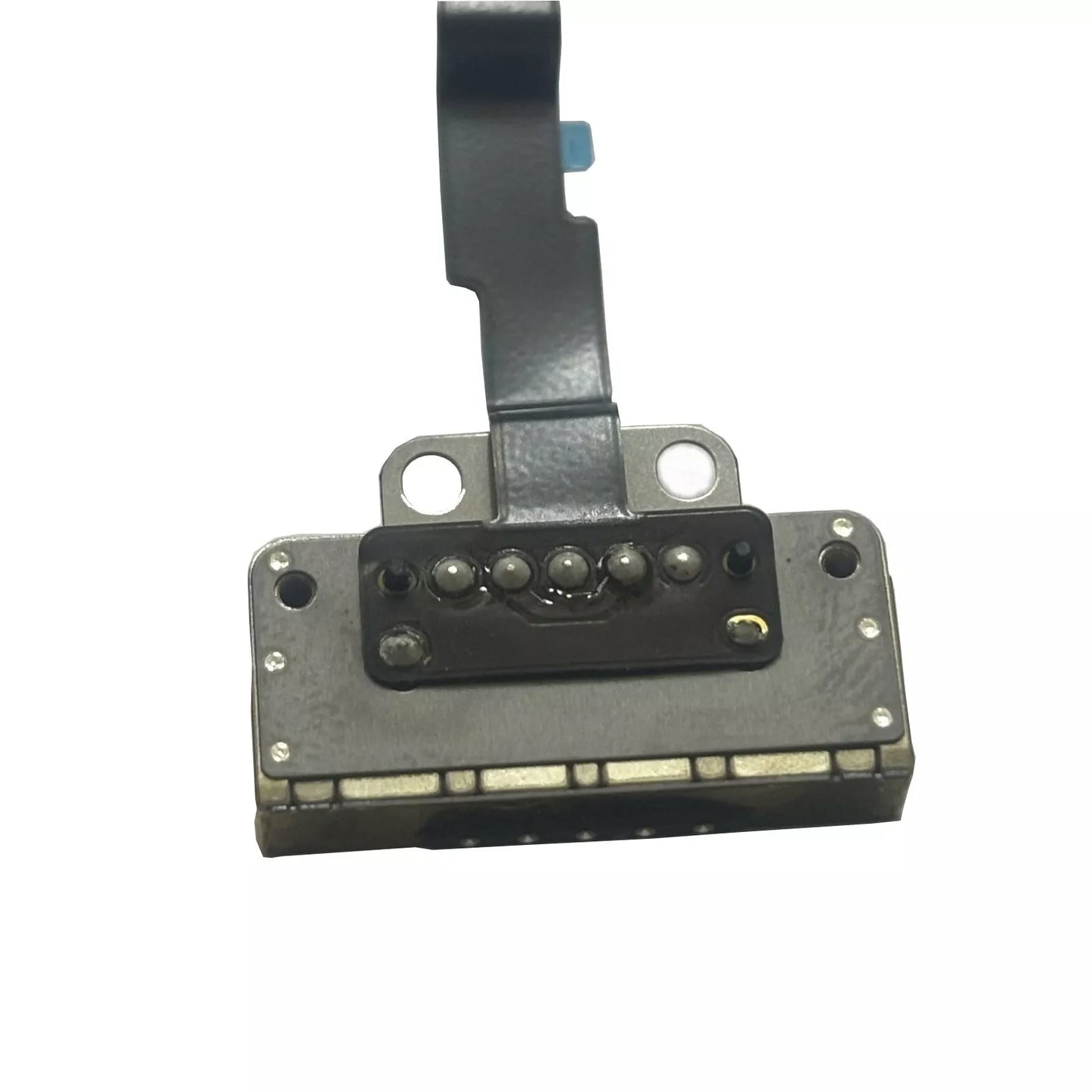 Close-up of Cirrus-link Replacement MagSafe Charging Port for A2941 A3114 MacBook Air 15" M2, featuring seven metal contacts and a black ribbon cable.