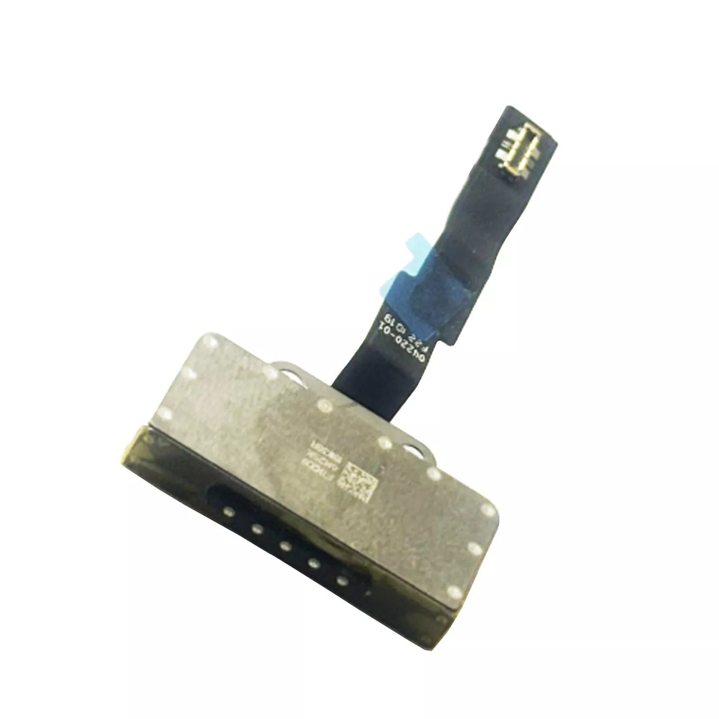 Close-up of a Cirrus-link Replacement MagSafe Charging Port for A2941/A3114 MacBook Air 15" M2, featuring a metallic electronic connector with black ribbon cable, isolated on white—perfect for repairs or upgrades.