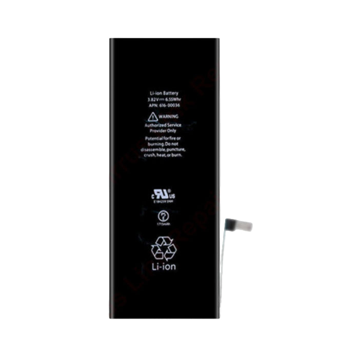 Cirrus-link Battery Replacement for Apple iPhone SE (1st Gen, 2016): a black rectangular Li-ion battery with labeled specs, recycling symbols, and side connector; compatible with extended life battery cases.