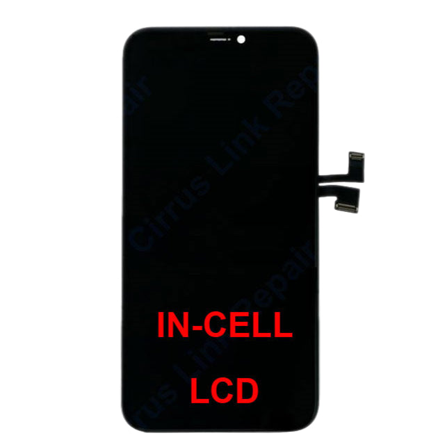 Cirrus-link Screen Replacement - iPhone 11 LCD Pro Screen & Digitizer Assembly features "IN-CELL LCD" in red on the front, perfect for replacing your iPhone 11 Pro screen or as an OLED digitizer alternative.