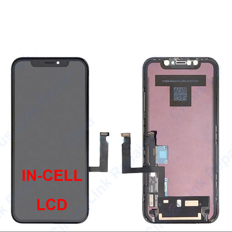 Front and back of Cirrus-link Screen Replacement for Apple iPhone XR LCD & Digitizer Assembly, showing all connectors—perfect for your next iPhone XR repair.