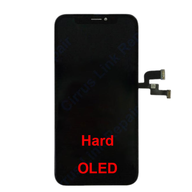 The Cirrus-link Screen Replacement - iPhone XS LCD Screen & Digitizer Assembly features visible display connectors on the right side.