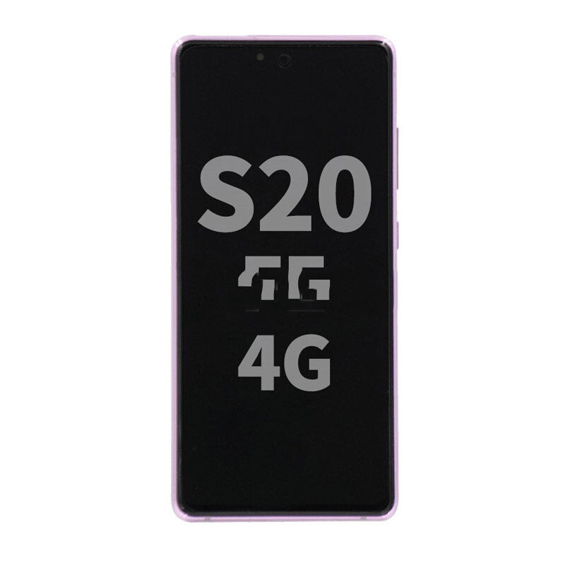 Display Assembly With Frame For Samsung S20 FE 4G/5G (Refurbished) - Cloud Lavender