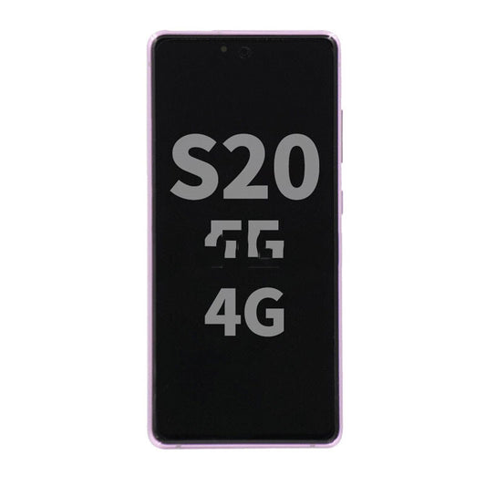 Display Assembly With Frame For Samsung S20 FE 4G/5G (Refurbished) - Cloud Lavender