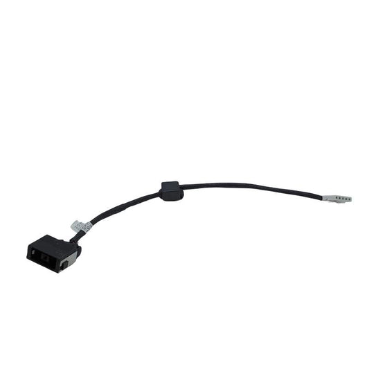 A black Cirrus-link DC Jack DC-608 for DELL inspiration 15 5570 / 17 5770 power connector cable connected to a white background.