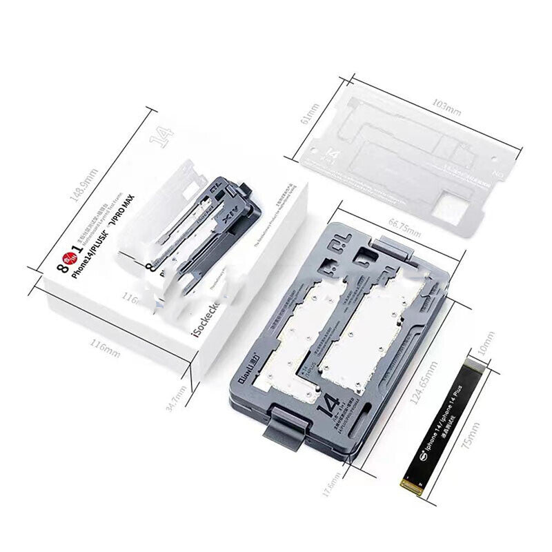 iSocket 8-in-1 Motherboard Layered Test Stand For iPhone 14 Series