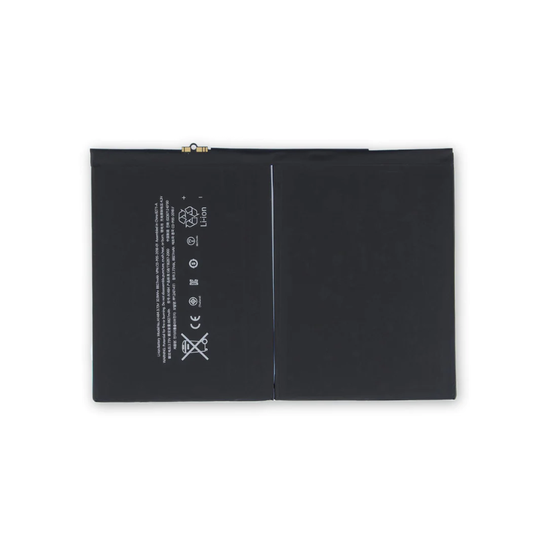 A black case with a battery specifically designed for Apple devices, the Cirrus-link Ipad Air 2 / Air 2nd gen Replacement Battery Equivalent A1547.