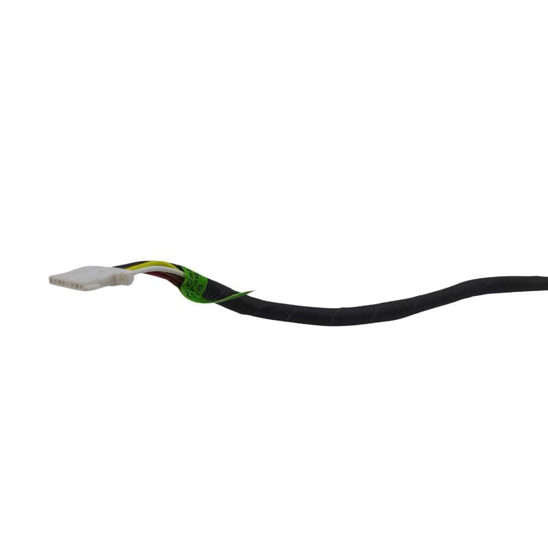 A white charging cable with a green and black cord attached to it, suitable for HP laptops with a Cirrus-link DC Jack DC-606 for hp ac-15 15-af.