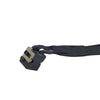 A black cable with a black connector attached to it, used as a power source for Dell Alienware laptops. Additionally, it features the Cirrus-link DC Jack DC-610 for Dell Alienware.