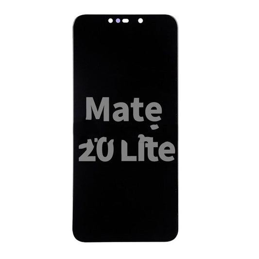 Black OG Display Assembly With Frame for Huawei Mate 20 Lite (OEM Material) (Platinum Gold) featuring the text "Mate 20 Lite" on the front, made from OEM material.