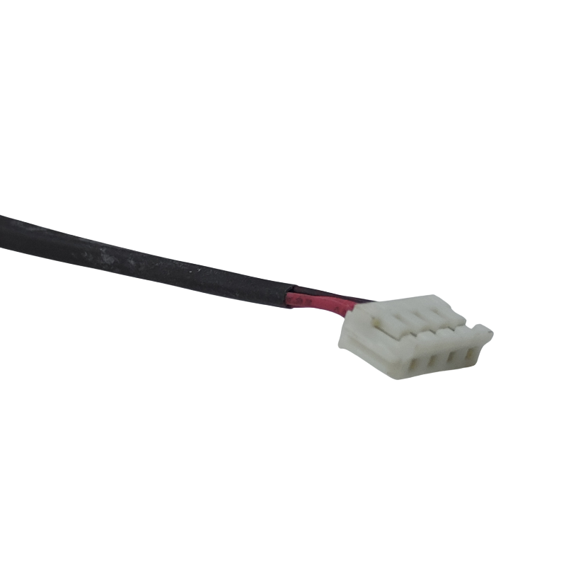 A white cable with a Cirrus-link DC Jack DC-617 connector for Lenovo G470, G575, Y480 Series.
