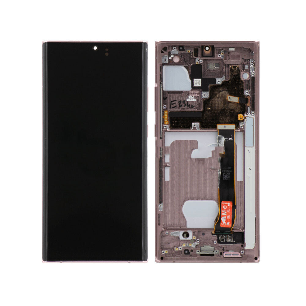 Display Assembly With Frame For Samsung Note 20 Ultra 4G/5G (N985/N986) (Refurbished) (Mystic Bronze)