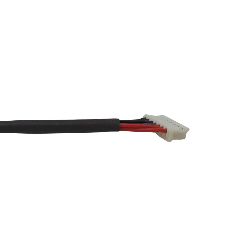 A black and red cable connected to a Cirrus-link DC Jack DC-621 on a white background, suitable for Dell XPS 14 L401X power supply.