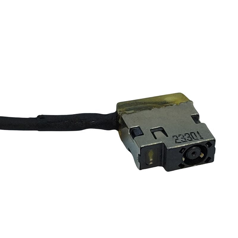 A black Cirrus-link DC Jack DC-623 for HP Pavilion 15-CC 15-AU 15-AW cable connected to a power source.