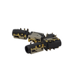 A group of black and gold Cirrus-link DC Jack DC-602 for ASUS X202E S200E X201E jacks and power jacks on a white background.