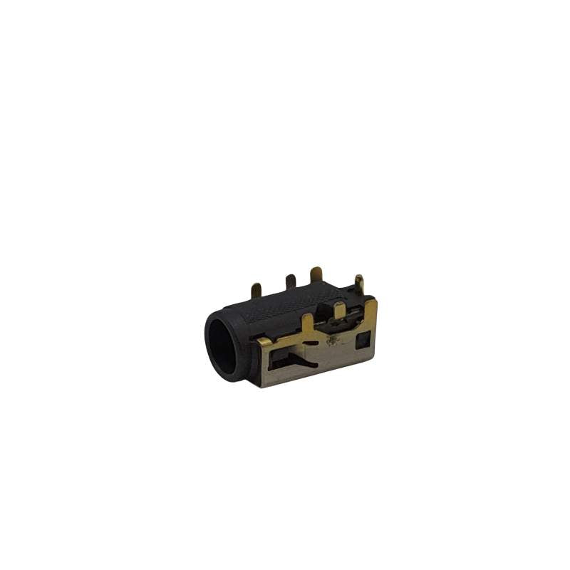 A small black Cirrus-link DC Jack DC-625 for Lenovo IdeaPad Series compatibility connector on a white background.