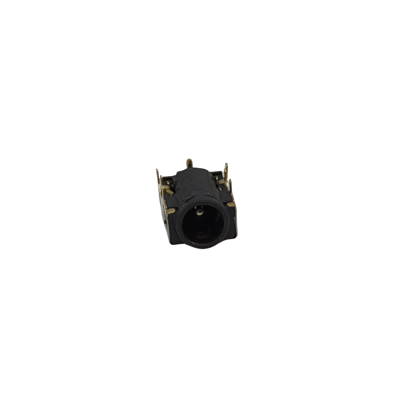 A black and gold Cirrus-link DC-602 power jack on a white background, ensuring compatibility.