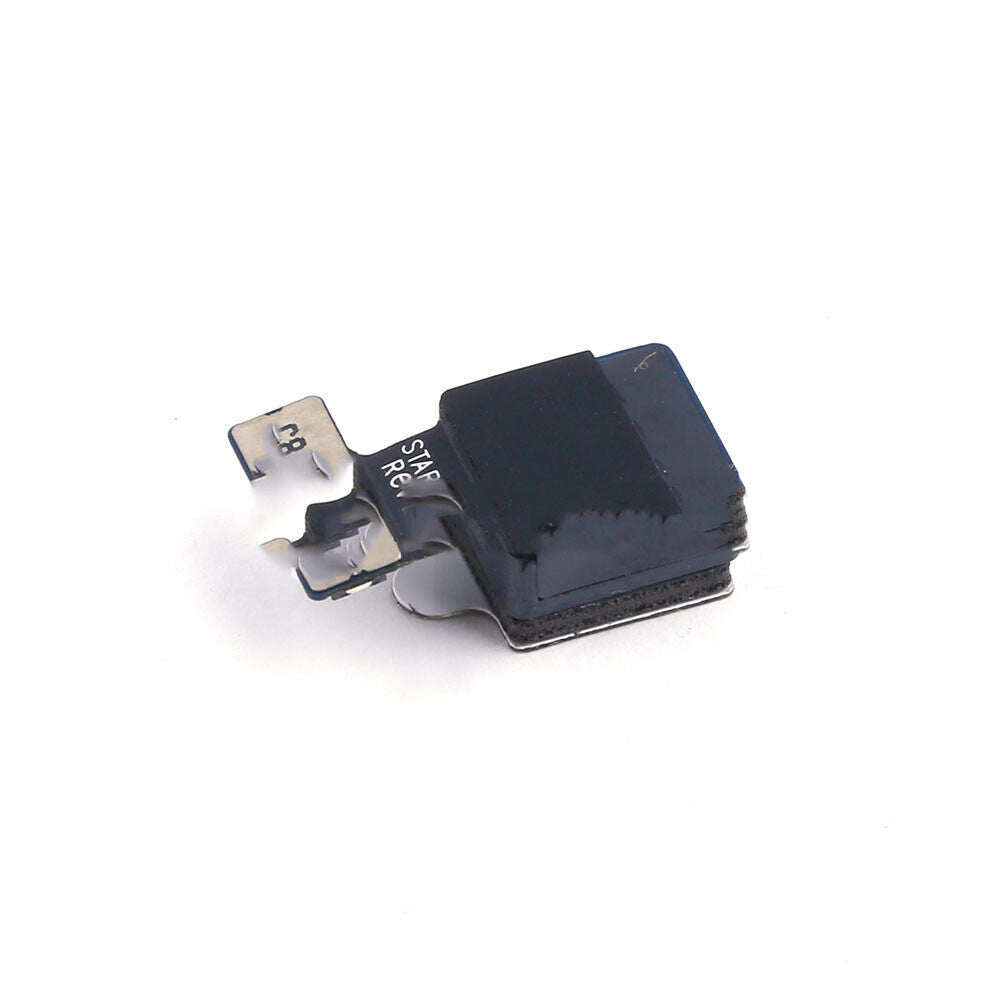 Small black OG electronic component with metal connectors on a white background, designed for Samsung Galaxy S9 Plus front camera replacement, ensuring OEM quality.