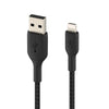 Belkin BoostCharge Lightning to USB-A 2M Cable - For Apple Devices - Black for iOS devices charging.