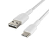 Belkin BoostCharge USB-A to USB-C Braided Cable 2m - Universally compatible - White