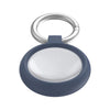 Blue Otterbox Sleek Tracker - For Apple Air Tag - Rock Skip Way keychain with a metallic ring on a white background.