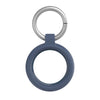 Blue and silver circular keyring with a detachable mechanism, designed as an Otterbox Sleek Tracker - For Apple Air Tag - Rock Skip Way Case for keys, wallet, or backpack by OTTERBOX.