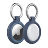 Two Otterbox Sleek Trackers - For Apple Air Tag - Rock Skip Way with blue OtterBox protection cases and key rings.