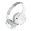 Belkin SoundForm Mini Wireless - On-Ear Headphones for Kids - White by BELKIN designed for distance learning, displayed on a white background.