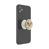 Smartphone with a POPSOCKETS PopGrip Licensed - Floral Eevee featuring a cartoon character design and swappable PopTops.