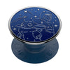PopGrip with a blue space-themed design featuring constellations and a satellite, now wireless charging compatible, the PopSockets PopGrip Licensed - Enamel Mandalorian.