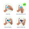Step-by-step instructions demonstrating how to use and swap a POPSOCKETS PopGrip Licensed - Enamel Mandalorian on a smartphone, ensuring it is wireless charging compatible.