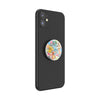 Black smartphone with a PopSockets PopGrip Licensed - Pokemon Multi on the back.