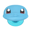 3d rendering of a stylized, cartoonish blue turtle-like creature's head designed as a phone accessory POPSOCKETS PopGrip Licensed (Gen2) - Popout Squirtle Face.