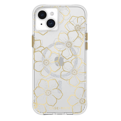 Case-Mate Floral Gems MagSafe Case - For iPhone 15 Plus - Gold