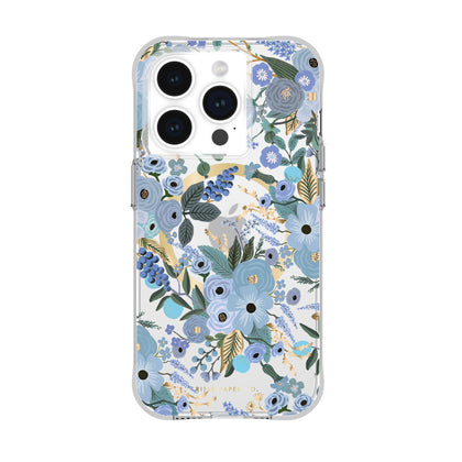 Case-Mate Rifle Paper MagSafe Case - For iPhone 15 Pro - Garden Party Blue