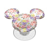 Swappable PopSockets, floral-patterned, Mickey Mouse-shaped phone grip stand.