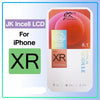 Packaging for Cirrus-link JK Incell IPhone XR LCD Screen Replacement featuring a 6.1-inch screen, emphasizing independent development and high-quality replacement.