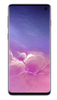 A Cirrus-link Screen Samsung S10 Service Pack – White with a large screen displaying a pink and purple abstract background, featuring a small front-facing camera in the top-right corner. This model showcases an immaculate Cirrus-link Screen Samsung S10 Service Pack – White for crystal-clear visuals.