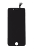 Black smartphone screen with a home button and an attached flex cable at the top, featuring a high brightness LCD. This Cirrus-link Screen iPhone 6G (Black) Compatible LCD Touch Digitiser High Brightness Screen (After Market) is equipped with a compatible touch digitiser.