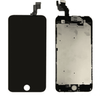 Two mobile phone replacement screens are shown. The left side displays the front view with a black screen, while the right side reveals internal components. This Cirrus-link Screen iPhone 6 Plus (Black) Compatible LCD Touch Digitiser High Brightness Screen (After Market) offers a high brightness touch digitizer for an iPhone 6 Plus LCD screen.