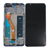 A disassembled smartphone showing an internal circuit board with connectors and a detached OG Display Assembly With Frame For Huawei Honor View 10 (Midnight Black), placed side by side.