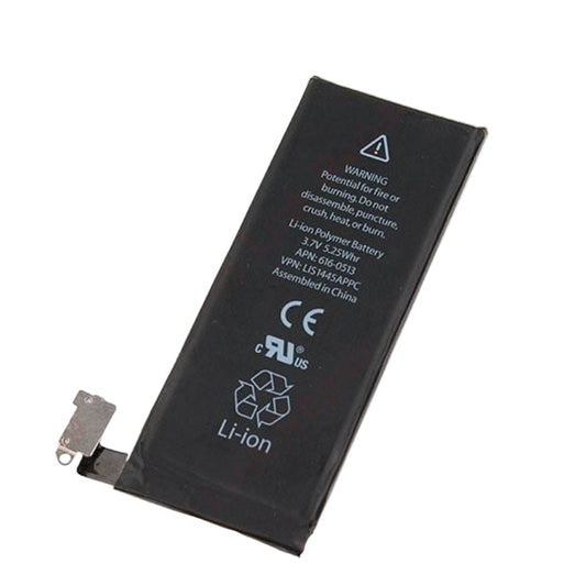 The Cirrus-link Battery Replacement - Apple iPhone 4 Li-ion Battery features warning labels and recycling symbols, making it ideal for iPhone 4 or use with an extended life battery case.