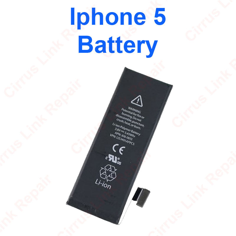 The Battery replacement for Apple iphone 5 Li-ion Battery is shown on a white background.