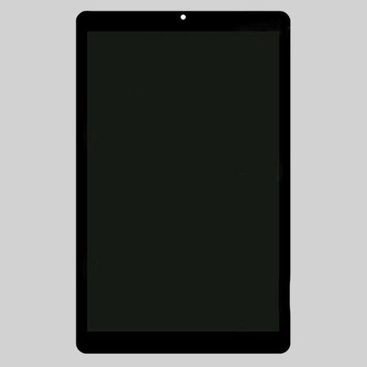 A black tablet with a blank screen is centered on a plain gray background, perfect for displaying the Cirrus-link Touch Screen LCD Assembly for Samsung Galaxy Tab A 10.1" (2019) (SM-T510/T515).