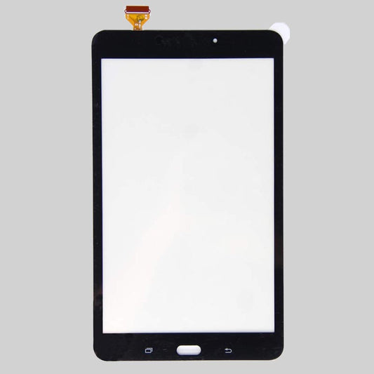 Front view of Cirrus-link Touch Digitizer for Samsung Galaxy Tab A 8.0" (2017) SM-T380/T385, featuring home, back, and recent buttons at the bottom and a ribbon connector at the top for screen replacement.