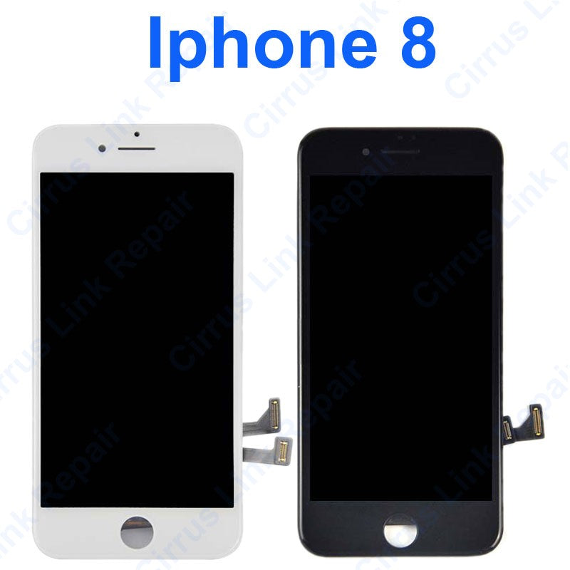 The Screen replacement for Apple iphone 8 LCD & Digitizer Assembly with a black screen.