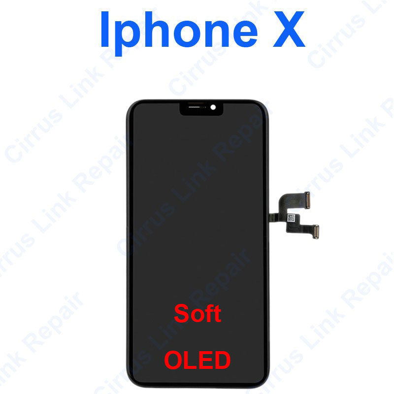 The Apple iphone X Screen replacement with a soft oled.