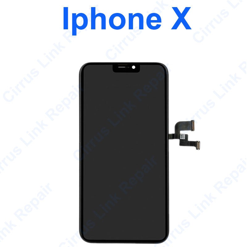 The Apple iphone X Screen & Digitizer Assembly with a black background.