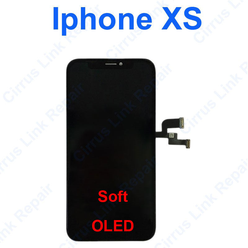The Apple iPhone XS Screen & Digitizer Assembly soft OLED LCD display assembly.